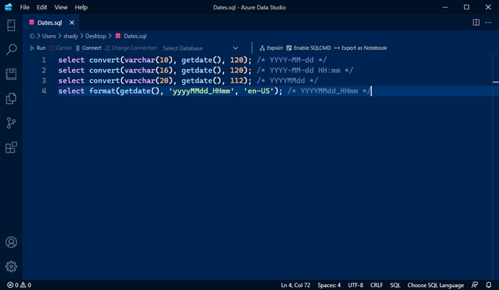 Date Formats in SQL Server
